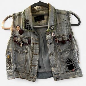 handmade custom denim vest